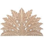 The Hand Carved Palm Leaf Wall Art Bed Headboard by Crafted Fashions