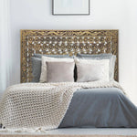 Hand Carved headboard with Mandala/Balinese designs Cendana Headboard by Crafted Fashions