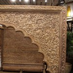 Hand Carved Arabic Bed Frame, Traditional Styles Tropical Hardwood
