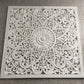 The Victoria Mandala Handmade Bed Headboard with Lotus Carved Panels