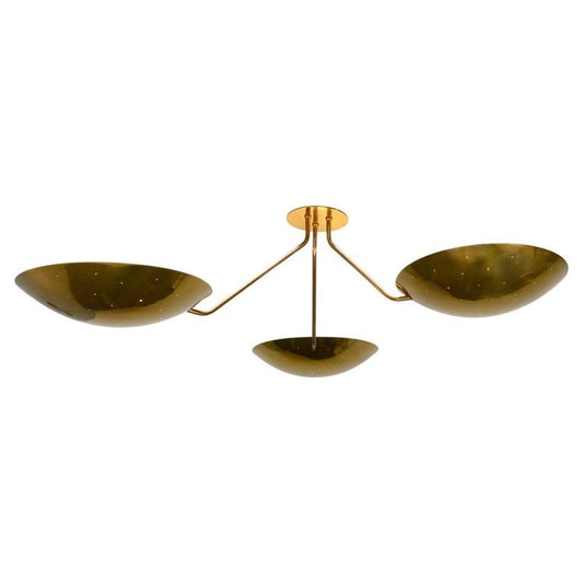 Mid Century Modern Raw Brass Sputnik ceiling light fixture for bold, elegant style.