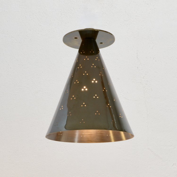 Ceiling light with Mid Century Modern Raw Brass Sputnik design for bold, timeless style