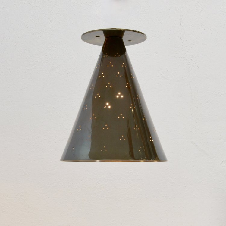 Ceiling light with Mid Century Modern Raw Brass Sputnik design for bold, timeless style