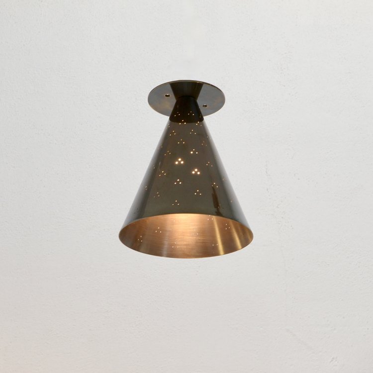 Ceiling light with Mid Century Modern Raw Brass Sputnik design for bold, timeless style