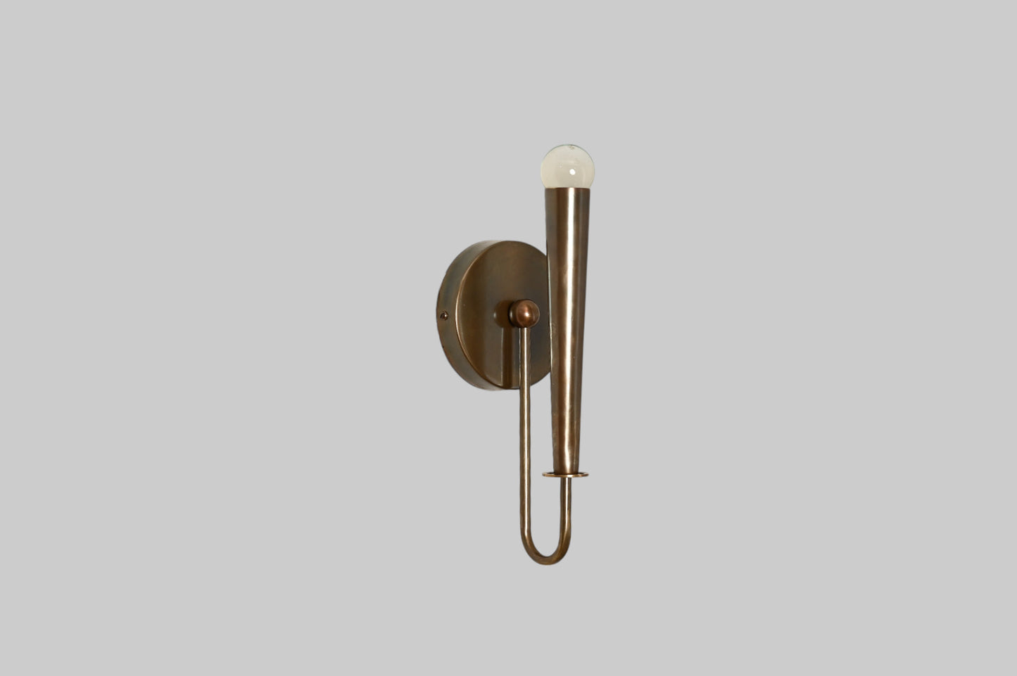 Mid-century modern wall sconces with raw brass finish and Sputnik design, timeless style