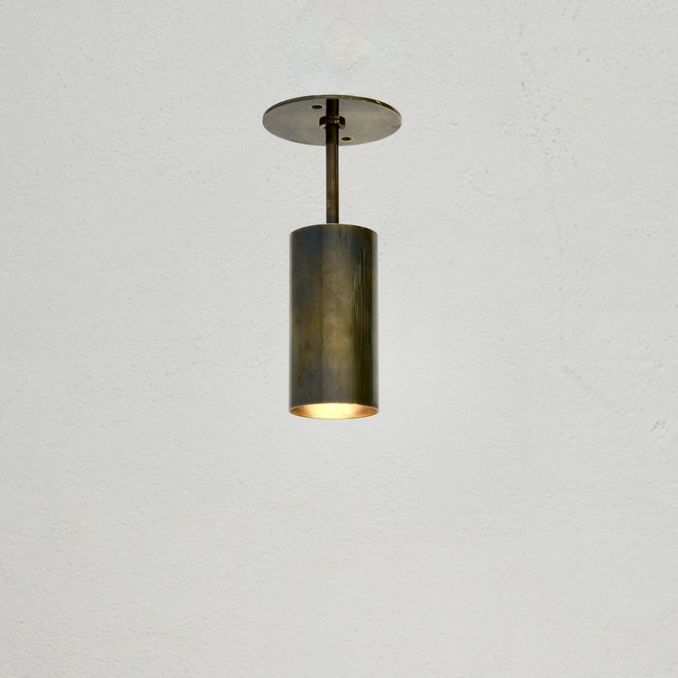 1-light glass shade wall fixture with Mid Century Modern Raw Brass Sputnik design