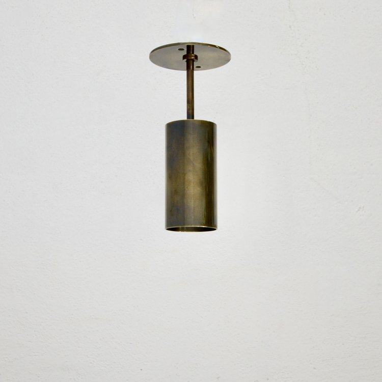 1-light glass shade wall fixture with Mid Century Modern Raw Brass Sputnik design