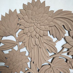 Handmade Carved Bed Headboard Bohemian Half Moon Lotus Decor Boho by Crafted Fashions