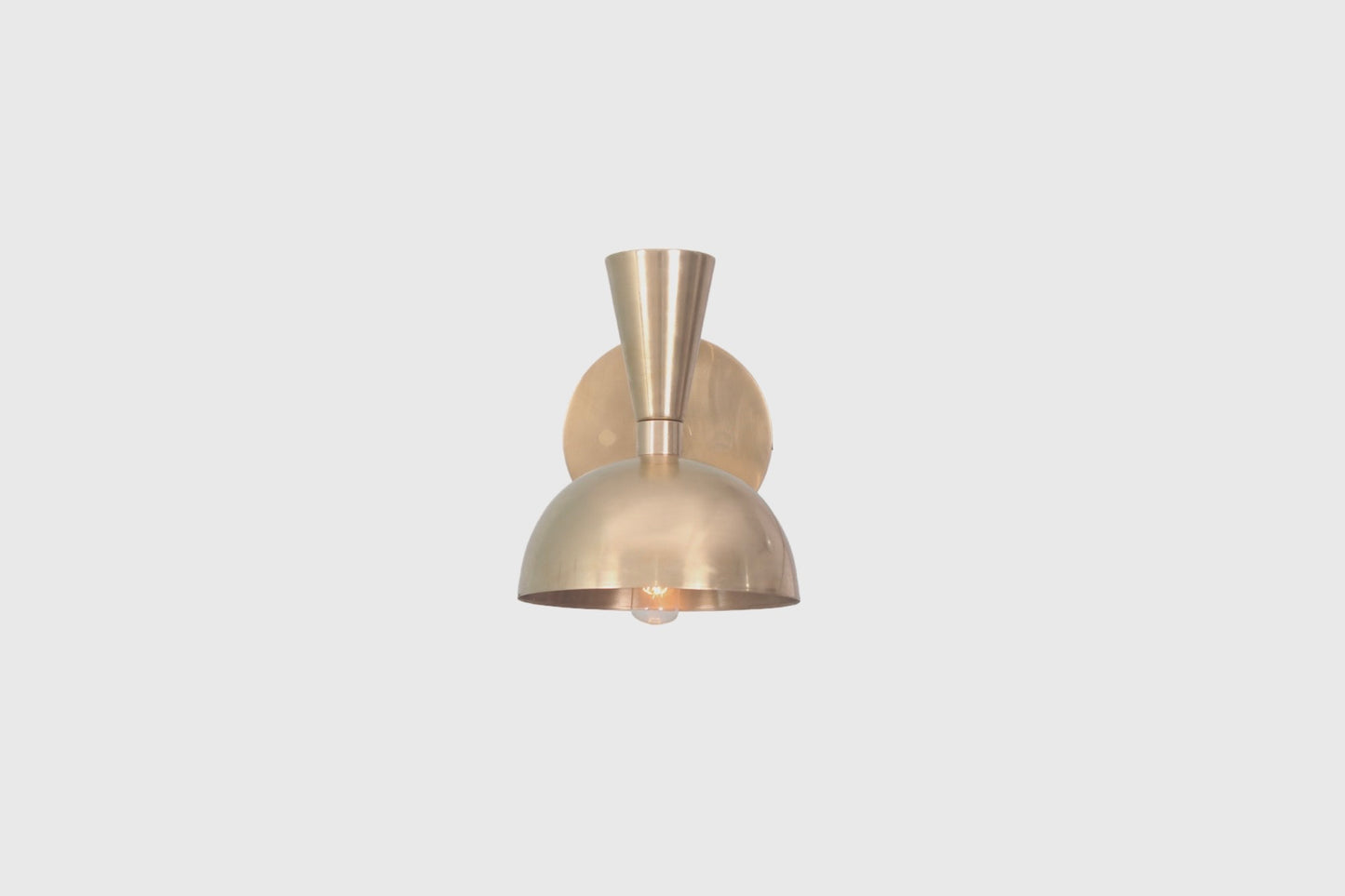 Wall Sconces in raw brass, inspired by Stilnovo design for elegance