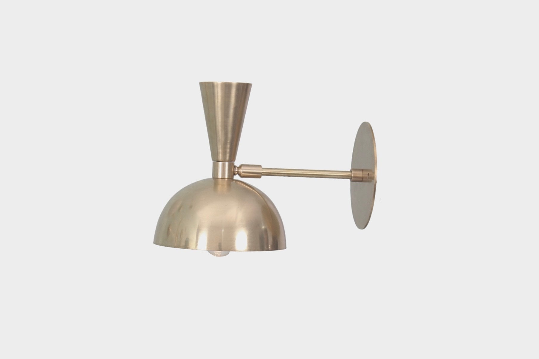 Wall Sconces in raw brass, inspired by Stilnovo design for elegance