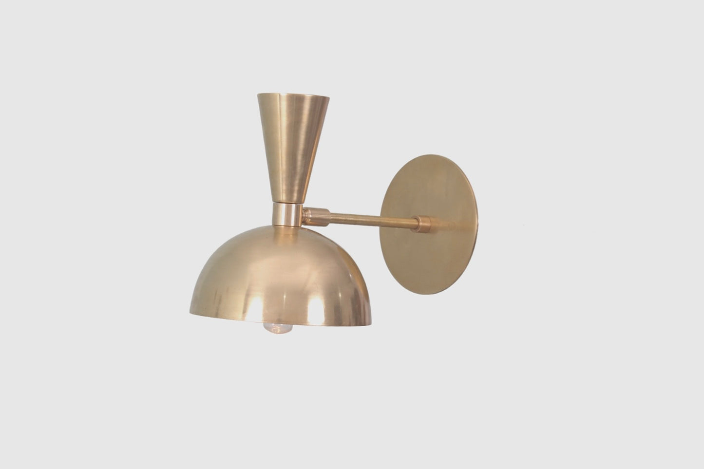 Wall Sconces in raw brass, inspired by Stilnovo design for elegance