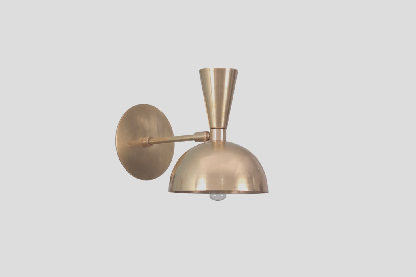 Wall Sconces in raw brass, inspired by Stilnovo design for elegance