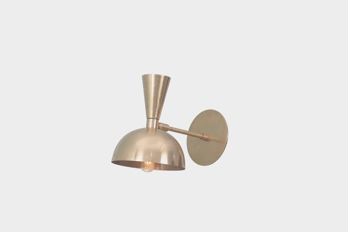 Wall Sconces in raw brass, inspired by Stilnovo design for elegance