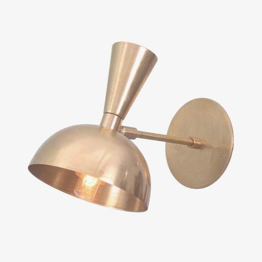 Wall Sconces in raw brass, inspired by Stilnovo design for elegance